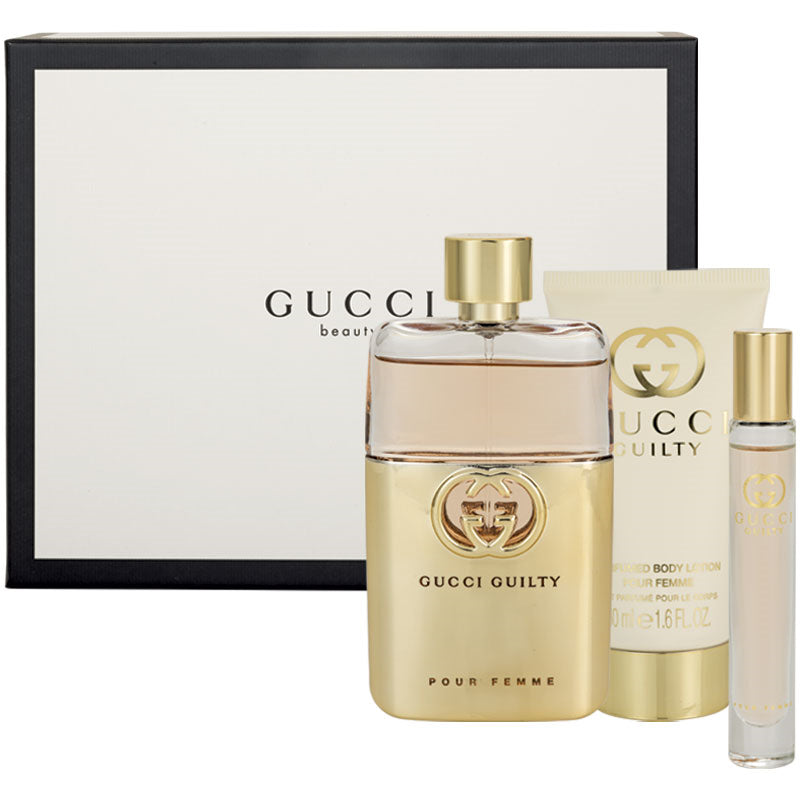 GUCCI GUILTY POUR FEMME SET EAU DE PARFUM 3oz